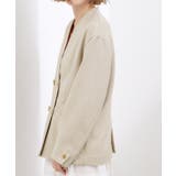 【貴島明日香さん着用】リネンライクカラーレスジャケット | grove | 詳細画像20 