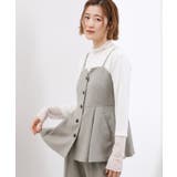 【貴島明日香さん着用・カセット服】リネンライク ペプラムビスチェ | grove | 詳細画像3