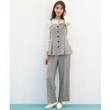 【貴島明日香さん着用・カセット服】リネンライク ペプラムビスチェ | grove | 詳細画像2