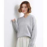 ラフさときれいめを両立する、大人のスウェットライクVネックニット | grove | 詳細画像3 