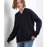 ラフさときれいめを両立する、大人のスウェットライクVネックニット | grove | 詳細画像11 