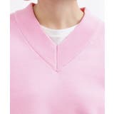 ラフさときれいめを両立する、大人のスウェットライクVネックニット | grove | 詳細画像18 