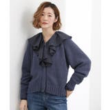 コットン混バスケットVネックカーディガン | grove | 詳細画像14 