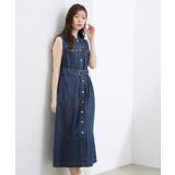 ブルー(094) | 【貴島明日香さん着用】デニムフレアワンピース | grove