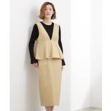 イエロー(032) | 【体型カバー】ペプラムドッキングジャンドレ | grove