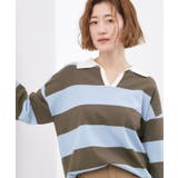 ブルー×チャコール(391) | 【ひんやり&UVカット】ラガークロップドプルオーバー | grove