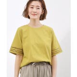 【二の腕カバー/UV・ひんやり】袖口透かし刺繍Tシャツ | grove | 詳細画像9