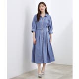 【貴島明日香さん着用・美シルエット】ウエストタック配色ワンピース | grove | 詳細画像10