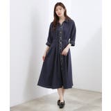 【貴島明日香さん着用・美シルエット】ウエストタック配色ワンピース | grove | 詳細画像13