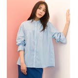 【貴島明日香さん着用／イージーケア／接触冷感】麻混スタンドギャザーシャツ | grove | 詳細画像10 