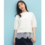 【貴島明日香さん着用 洗濯機OK】レイヤードにもおすすめ、軽やかクロップドニット | grove | 詳細画像1