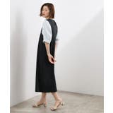 高評価!【体型カバー/洗える】袖布帛ポンチワンピース | grove | 詳細画像12