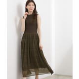 リブニット×チェックチュール ドッキングワンピース | grove | 詳細画像12 