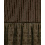 リブニット×チェックチュール ドッキングワンピース | grove | 詳細画像14 