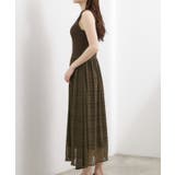 リブニット×チェックチュール ドッキングワンピース | grove | 詳細画像16 