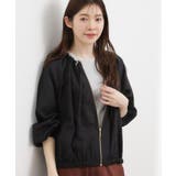 ブラック(019) | 気温調整にも◎ブラウス感覚で羽織れるシアーブルゾン | grove