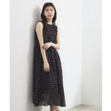 ブラック(619) | 【貴島明日香さん着用】シアードットワンピース | grove