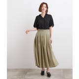 【洗える】ON/OFF使える、ベルト付フレアスカート | grove | 詳細画像6 