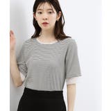 【ひんやり・UVカット】チュールトリミング5分袖Tシャツ | grove | 詳細画像14