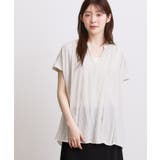 オフホワイト(003) | 【体系カバー◎】レースデザインスキッパーブラウス | grove
