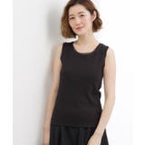 ブラック(019) | チュールクルーネックタンクトップ | grove