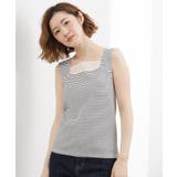 ボーダー(303) | 【貴島明日香さん着用】シアードッキングスクエアタンク | grove