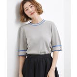 やわらかドライタッチ 袖メッシュ編みニット | grove | 詳細画像5 