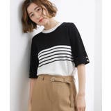 やわらかドライタッチ 袖メッシュ編みニット | grove | 詳細画像17 