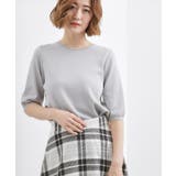 【シリーズ累計34万枚】やわらかドライタッチ 五分袖クルーネックニット | grove | 詳細画像9 