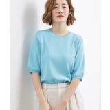 【シリーズ累計34万枚】やわらかドライタッチ 五分袖クルーネックニット | grove | 詳細画像22 