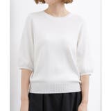 【シリーズ累計34万枚】やわらかドライタッチ 五分袖クルーネックニット | grove | 詳細画像41 