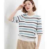 【シリーズ累計34万枚】やわらかドライタッチ 五分袖クルーネックニット | grove | 詳細画像37 