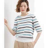 【シリーズ累計34万枚】やわらかドライタッチ 五分袖クルーネックニット | grove | 詳細画像38 