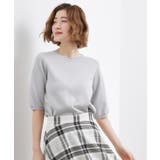 シルバー(006) | 【シリーズ累計34万枚】やわらかドライタッチ 五分袖クルーネックニット | grove