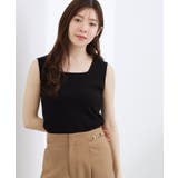 ブラック(019) | 2WAYスクエアニットタンク | grove