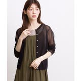 ブラック(019) | 高評価！【洗える／名品】大人の透け感、シアーカーディガン | grove