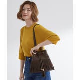 スエードフリンジ巾着ショルダーバッグ | grove | 詳細画像3