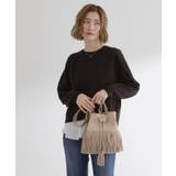 スエードフリンジ巾着ショルダーバッグ | grove | 詳細画像5