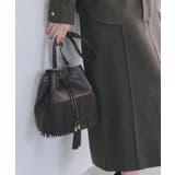 スエードフリンジ巾着ショルダーバッグ | grove | 詳細画像1