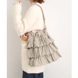 ライトベージュ(051) | 【撥水】ティアードドロストショルダー | grove