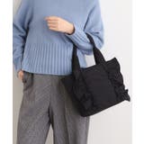 ブラック(019) | 【撥水】縦フリル2WAYトート | grove