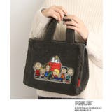 チャコールグレー(014) | 【PEANUTS】ボアスクエア2WAYトート | grove