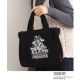 ブラック(019) | 【PEANUTS】ボアスクエア2WAYトート | grove