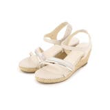 アイボリー(404) | 【大人気につき追加！・人間工学】メタルラインワンタッチサンダル | grove