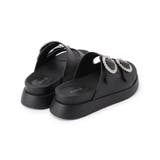 【キラキラビジューがポイント】厚底ダブルビジューバックルサンダル | grove | 詳細画像4 