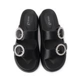 【キラキラビジューがポイント】厚底ダブルビジューバックルサンダル | grove | 詳細画像5 