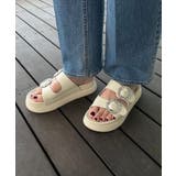 【キラキラビジューがポイント】厚底ダブルビジューバックルサンダル | grove | 詳細画像9 