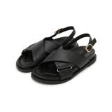 ブラック(019) | クロスメタルフットベットサンダル | grove