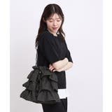 ブラックドット(619) | 人気BAGにドット柄・レースが新登場！ティアードドロストショルダー | grove