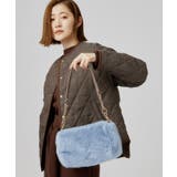 サックスブルー(090) | フェイクファーダブルショルダー | grove